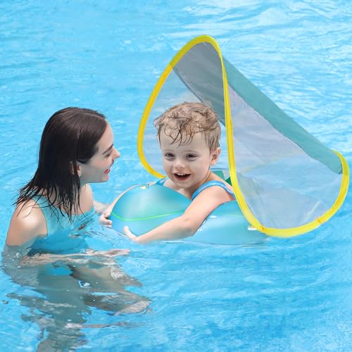 Inflatable Baby Swim Float with Sun Canopy