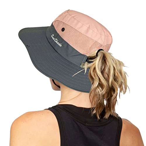 INOGIH Women's Foldable UV-Protection Sun Hat (Pink)