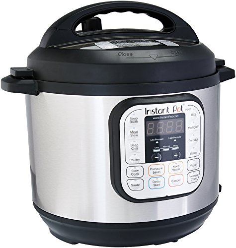 Instant Pot 7-in-1 Electric Pressure Cooker, 800 Recipes, Stainless Steel, 6qt