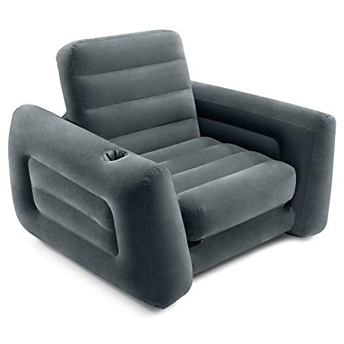Intex Inflatable Pull-Out Chair: with Cupholder & Velvety Surface