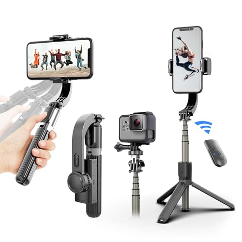 Irianu Smartphone Stabilizer with Retractable Selfie Stick and Tripod