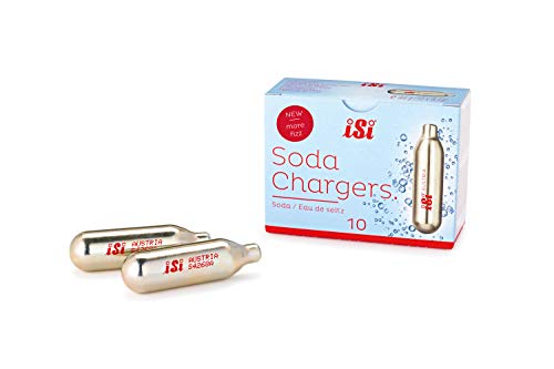 iSi North America CO2 Soda Siphon Charger, 10 Pack, Gold