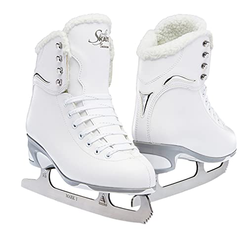 Jackson Ultima SoftSkate Womens Figure Ice Skates White/Fleece Size 8