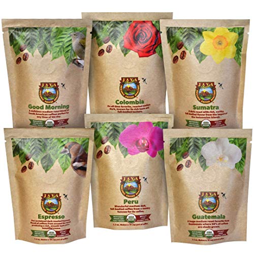 Java Planet Organic Coffee: Variety Pack, 6x3.2 oz Bags