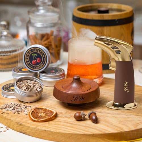 JIDI Bourbon and Whiskey Smoker Kit with Torch and Wood Chips