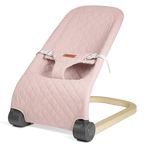 Jimglo Portable Infant Bouncer Seat for Babies, Pink
