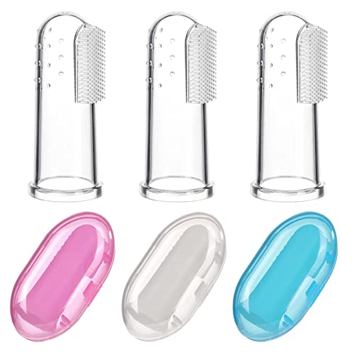 Jochebed Baby Finger Toothbrush - Infant & Toddler Teeth Cleaning - 3 Pack