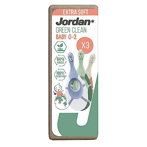 Jordan* Sustainable Baby Toothbrush 0-2 Years | Pack of 3