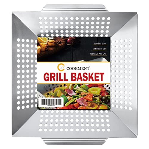 JY COOKMENT Stainless Steel Grill Basket