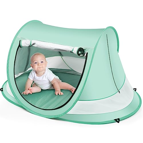 Kapeazo Baby Beach Tent: Portable Sun Shade with Mosquito Net