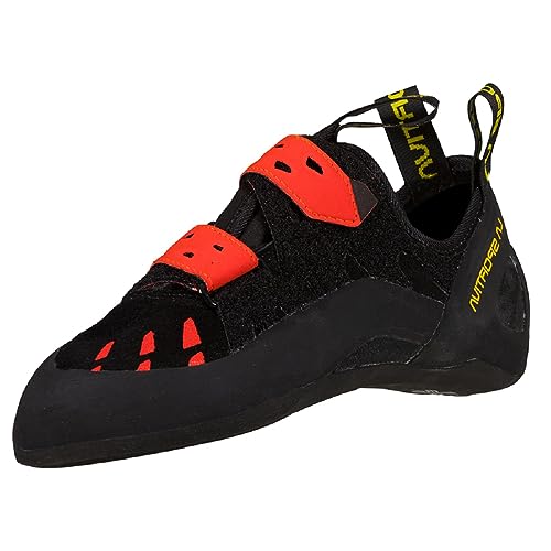 La Sportiva Mens Tarantula Rock Climbing Shoes, Black/Poppy, 10.5-11