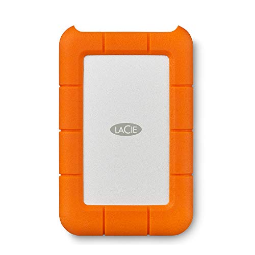 LaCie Rugged Mini 2TB Portable HDD - USB 3.0/2.0, Drop Shock Resistant, Orange