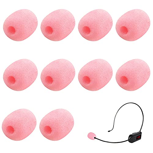 Lapel Headset Microphone Windscreen, Pink Foam Cover - SUMAJU