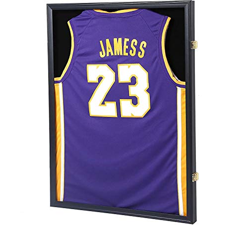Large Lockable Sports Jersey Display Frame with UV Protection