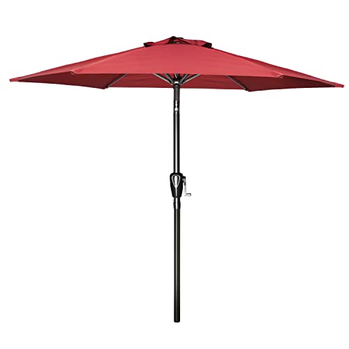 Large Red Patio Umbrella with Tilt/Crank