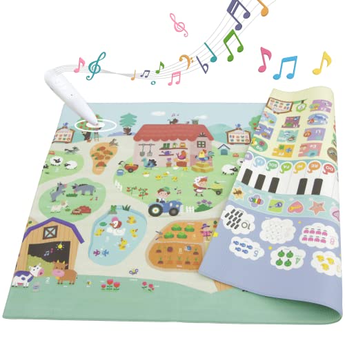 Large Reversible Waterproof Play Mat for Infants, Babies, and Kids