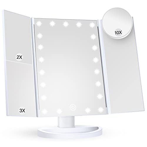 LED Makeup Mirror with 3X 10X Magnification