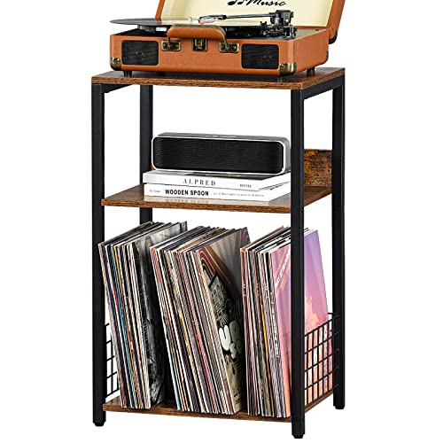 LELELINKY 3 Tier Record Player Stand