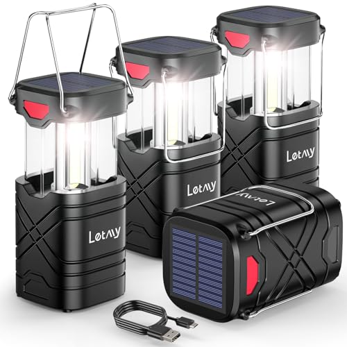 LETMY 4 Pack Rechargeable Camping Lantern