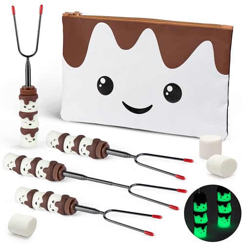 Light Up Your Campfire with 4 Telescoping S'mores Sticks