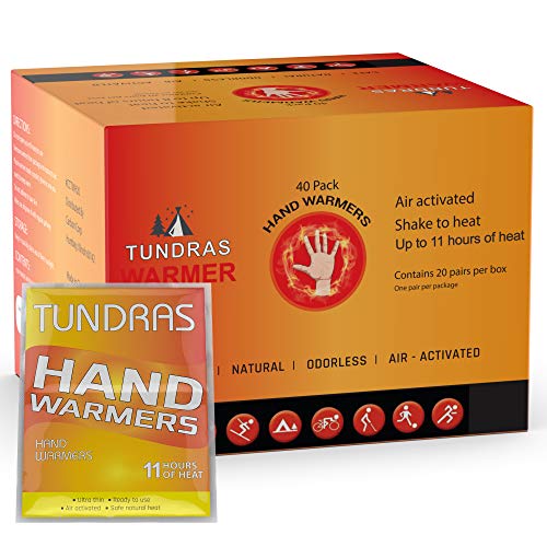 Long Lasting Hot Hand Warmers - Natural & Safe - 40 Count
