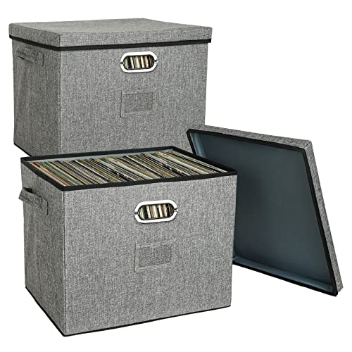 LP Record Storage Boxes, 2-Pack