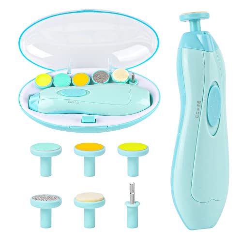 Lupantte Electric Baby Nail Trimmer with Light and Grinding Pads