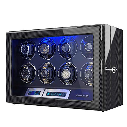 Luxury 8-Watch Winder with Adjustable Pillows