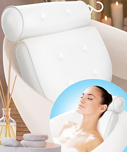 Luxury Bathtub Pillow with Non-Slip Suction Cups