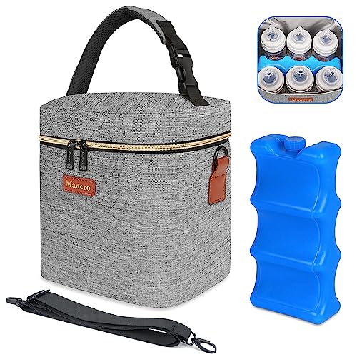 Mancro Breastmilk Cooler Bag with Ice Pack