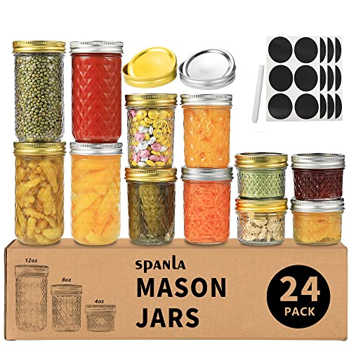 Mason Jars 24 Pack Set