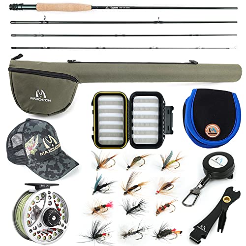 Maxcatch Fly Fishing Combo Kit - 5wt 9‘0“ 4pc Rod, 5/6 Reel