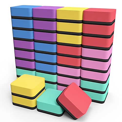 MaxGear 36 Pack Magnetic Dry Erase Erasers