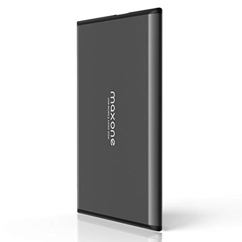 Maxone 500GB Ultra Slim Portable External Hard Drive - Charcoal Grey