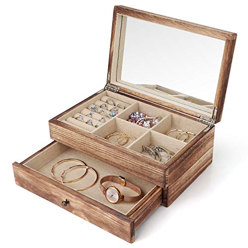 Meangood 2 Layer Large Jewelry Storage Case