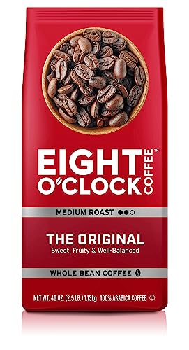 Medium Roast Whole Bean Coffee, 40oz Pack - Eight O'Clock