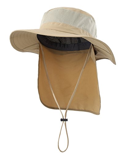 Mens Fishing Hat with Neck Protection UPF 50+ Sun Bucket Hat