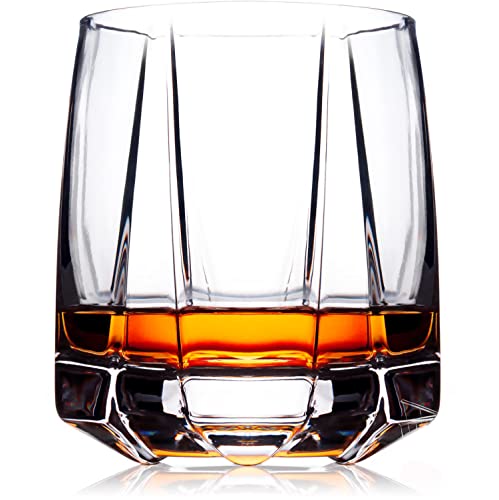 Mesop Studios Crystal Whiskey Glasses Set - Bourbon, Rocks, Old Fashioned & More