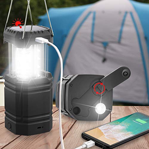 Mesqool Solar Camping Lantern: Ultra Bright LED Torch with USB Charger