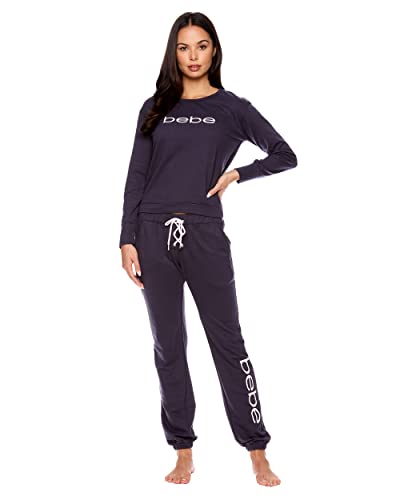 Midnight Lavender French Terry Pajama Set by bebe