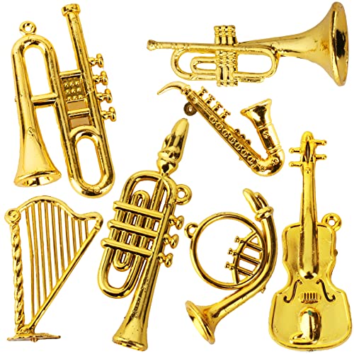 Mini Musical Instrument Bulk 7 PCS Gold