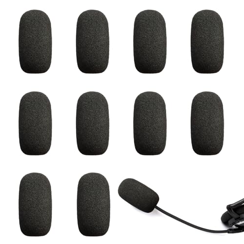 Mini-size Lapel Headset Microphone Foam Windscreen, Black - Noise Reduction