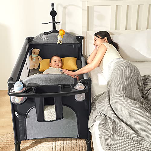 MMBABY 5-in-1 Portable Crib