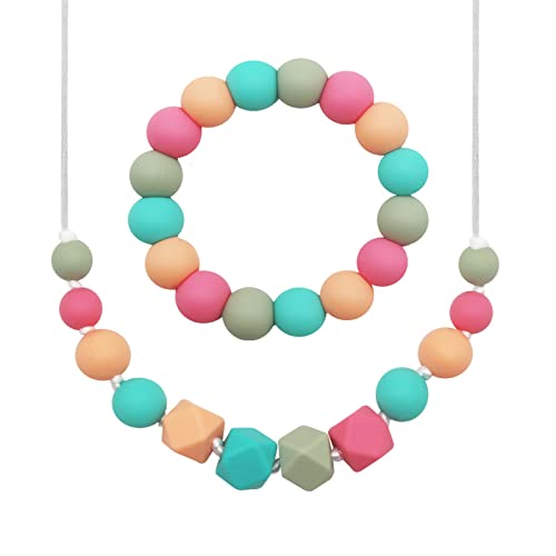 Mom and Baby Teething Necklace Set