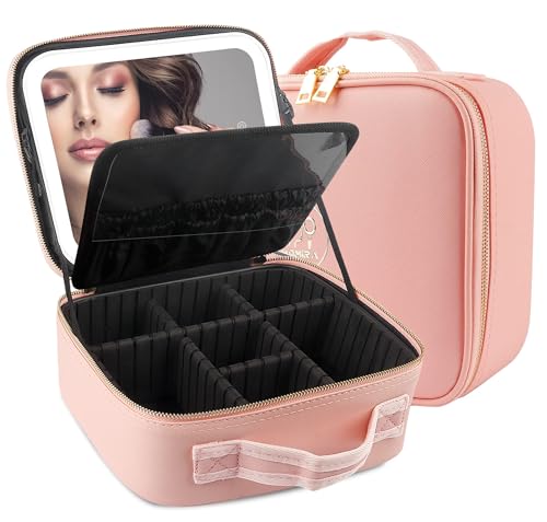 MOMIRA Travel Makeup Case with Lighted Mirror