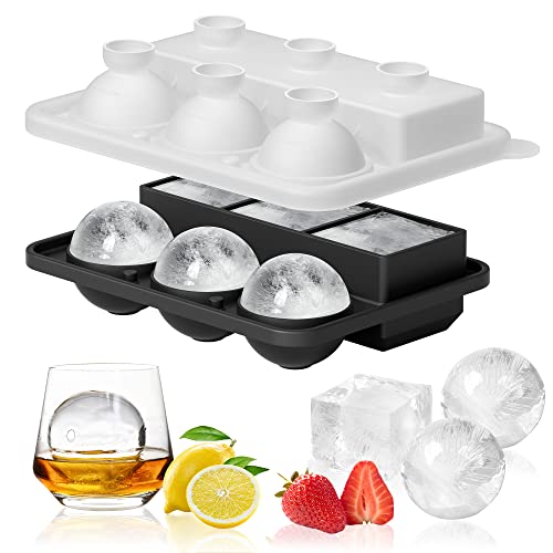 Morfone Silicone Ice Cube Tray & Square Mold Combo with Lid & Funnel