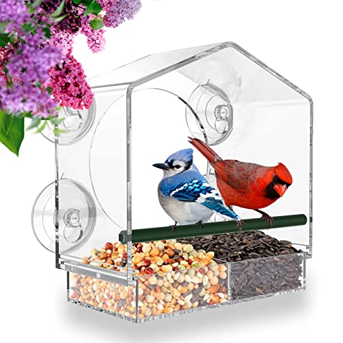 Mrcrafts Bird Feeder with Strong Suction Cups