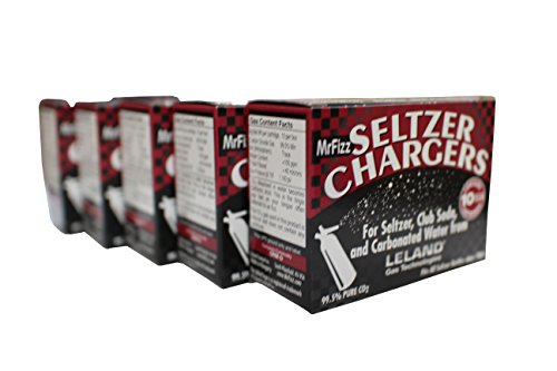 MrFizz Seltzer Charger 50PK Compatible with 1L Soda Siphons