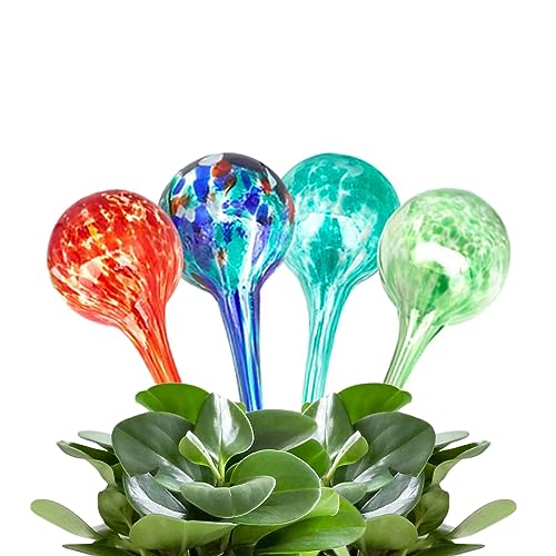 Multicolored Self Watering Globes 4 Pcs for Indoor & Outdoor Plants