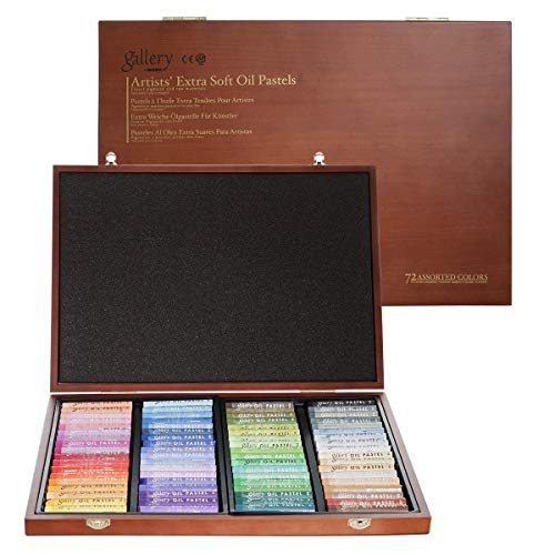 Mungyo 72 Soft Oil Pastels Wood Box Set